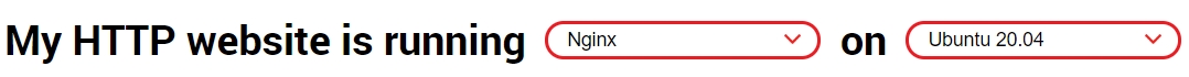 select nginx and ubuntu