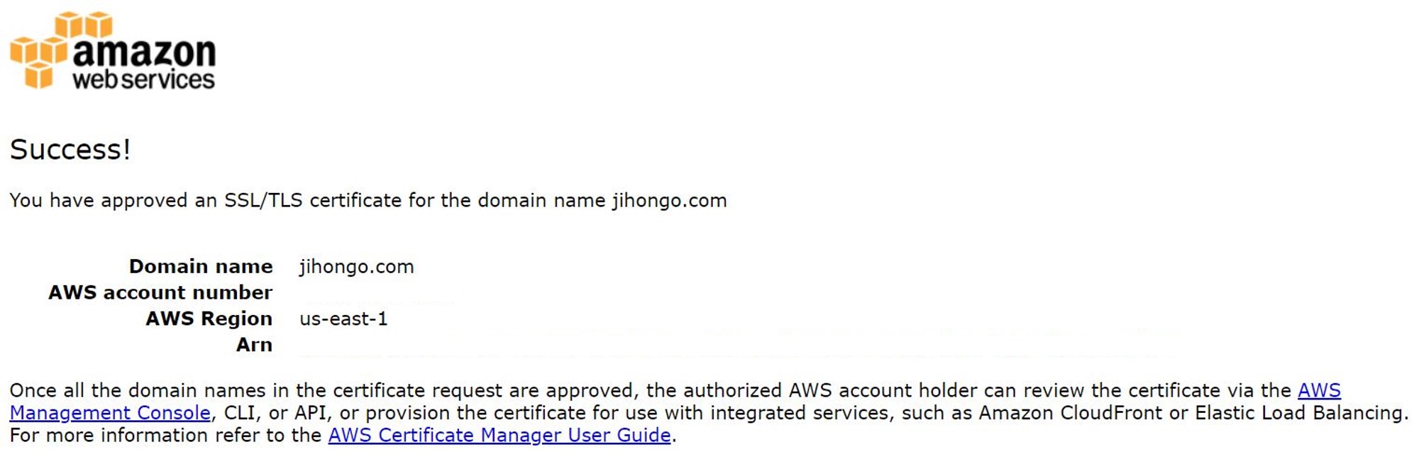 certificate auth success