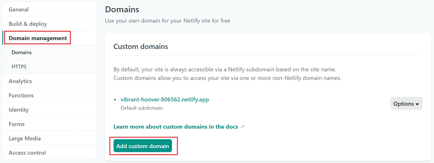 add custom domain