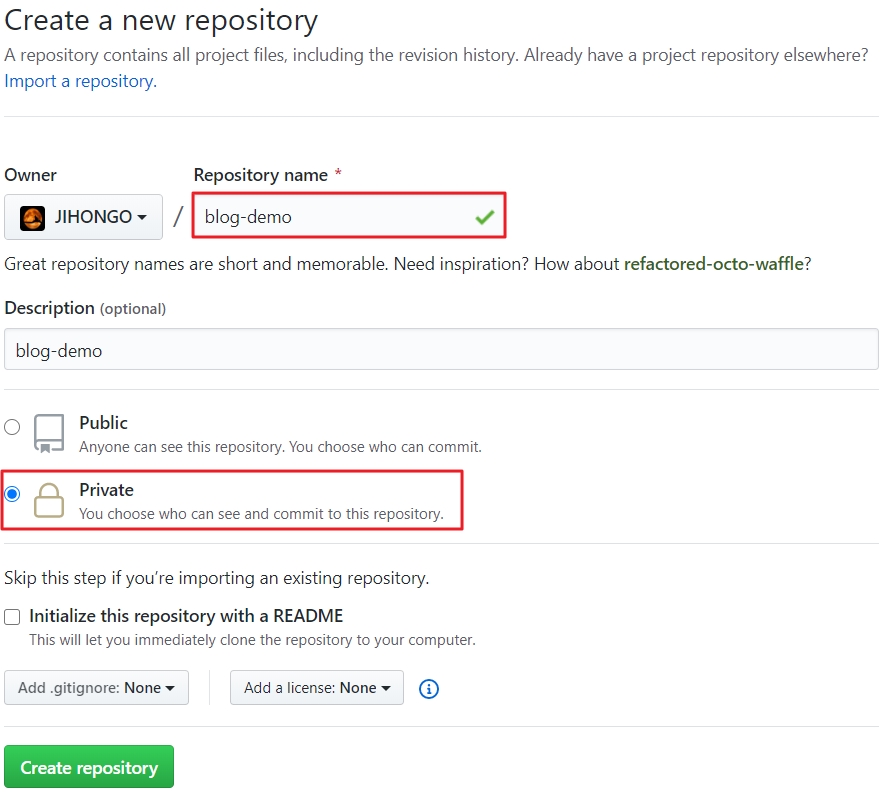 create github repository