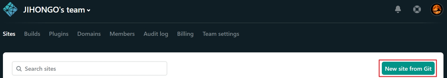 new site from git