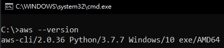 aws version